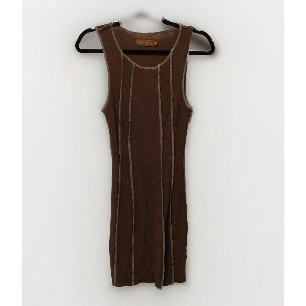 Beige Botany Chocolate Brown Size Medium Lightweight Dress Tank